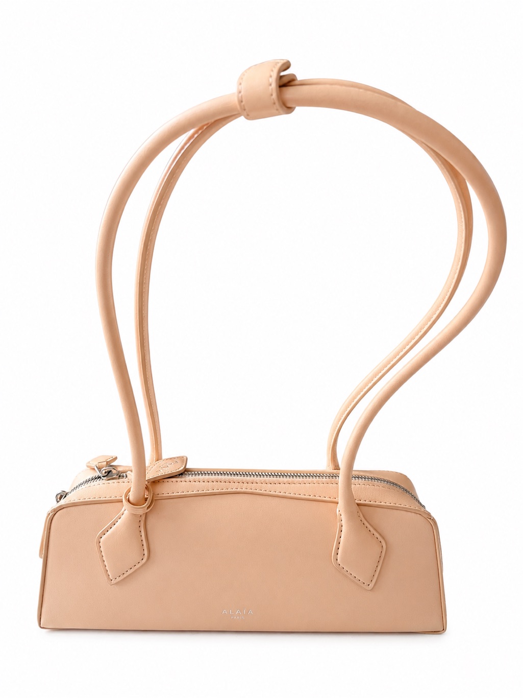 Nwt Alaia Le Teckel Nude Leather Women’s Shoulder Bag. Authentic.